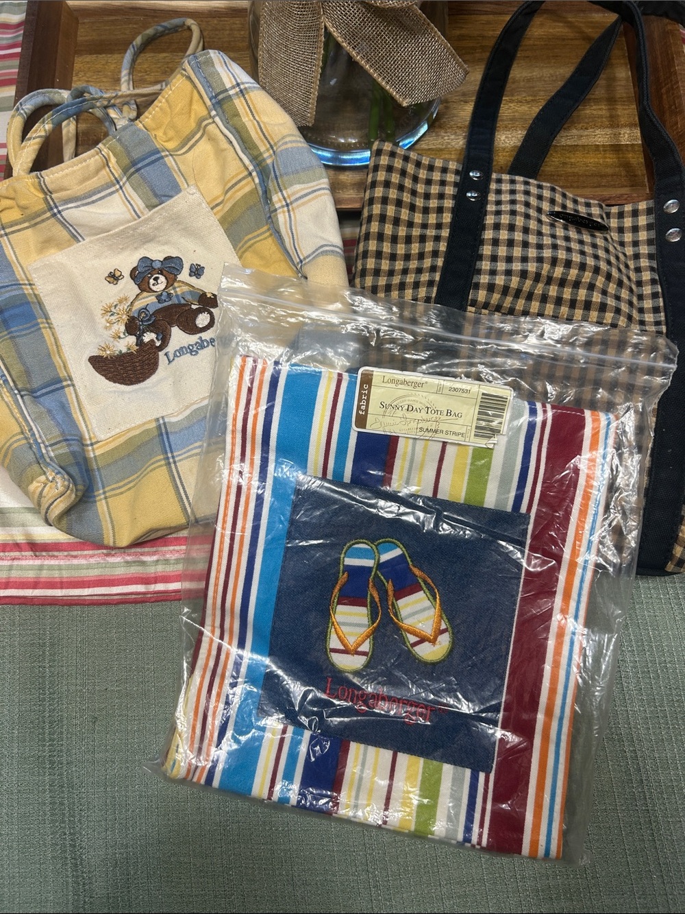 Longaberger Tote Bags- Multi Color